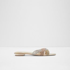 Zlato-stříbrné dámské pantofle ALDO Naira obraz