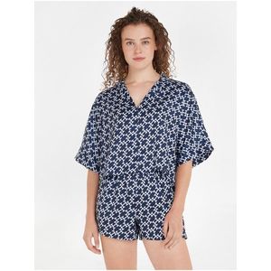Tmavě modré dámské vzorované pyžamo Tommy Hilfiger Underwear obraz
