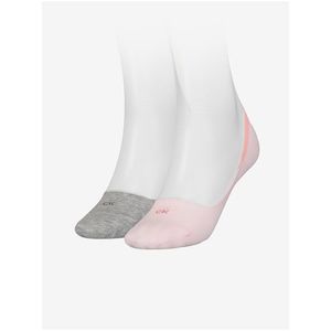 Sada dvou párů dámských ponožek v šedé a růžové barvě Calvin Klein Underwear obraz