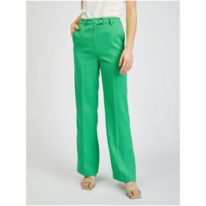 Zelené dámské flared fit kalhoty ORSAY obraz