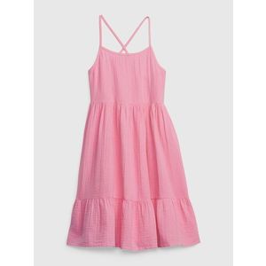 Růžové holčičí letní šaty s volánem GAP obraz