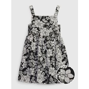 Černé holčičí šaty květované šaty GAP obraz