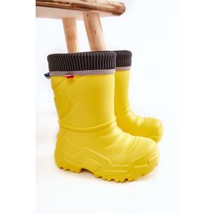 Dětské zateplené boty do deště Befado Žlute obraz