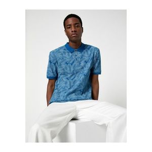 Tričko Koton s límečkem u krku, Leaf Detail, krátký rukáv, Slim Fit. obraz