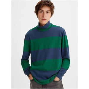 Levi's Modro-zelené pánské tričko Levi's® LS Turtleneck Tee Alpha Naval - Pánské obraz