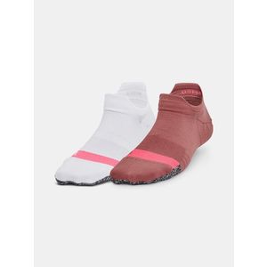 Sada dvou párů dámských sportovních ponožek v bílé a růžové barvě Under Armour UA Breathe 2 obraz
