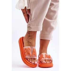 Dámské pantofle na platformě Orange Brave obraz