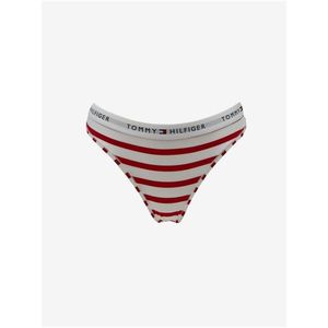 Tommy Hilfiger Underwear Červeno- bílá dámská pruhovaná tanga Tommy Hilfiger obraz