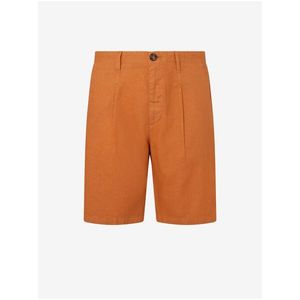 Oranžové pánské kraťasy s příměsí lnu Pepe Jeans - Pánské obraz