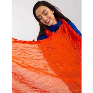 Oranžový vzdušný dámský šátek s řasením obraz