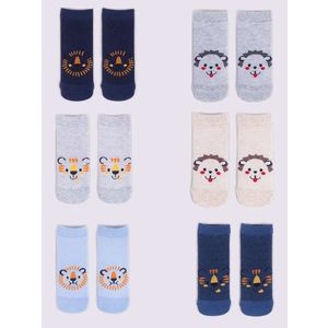 Yoclub Kids's Boys' Ankle Thin Cotton Socks Patterns Colours 6-Pack SKS-0072C-AA00-002 obraz