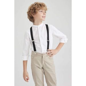 DEFACTO Chlapecká košile s dlouhým rukávem a stojáčkem na Den dětí, regular fit, Oxford obraz