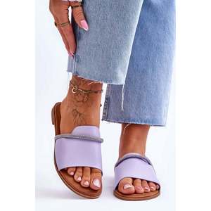 Elegantní ploché sandálky fialové Termen obraz