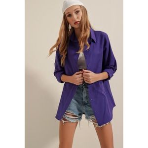 Bigdart 3900 Oversize Basic Long Shirt - Purple obraz