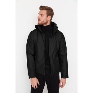 Trendyol černá odnímatelná venkovní bunda s kapucí Regular Fit obraz