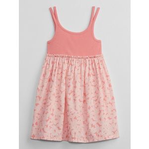 Růžové holčičí květované šaty na ramínka GAP obraz