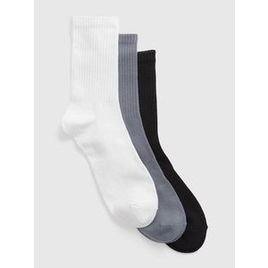 Sada tří párů pánských ponožek v bílé, šedé a černé barvě GAP obraz