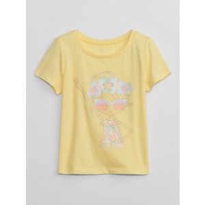 Žluté holčičí tričko s potiskem GAP obraz