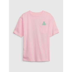 Růžové dětské tričko GAP obraz