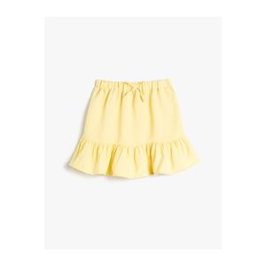 Koton mini sukně z modalové tkaniny s volánem a elastickým pasem obraz