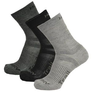 Ponožky HUSKY Trail 3 pack černá/antracit/sv.šedá obraz