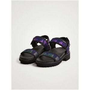 Fialovo-černé dámské sandály Desigual Track Sandal - Dámské obraz