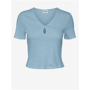 Modré dámské basic tričko Noisy May Maya obraz