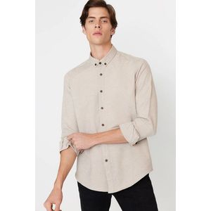 Trendyol Light Brown Slim Fit Buttoned Collar Shirt obraz