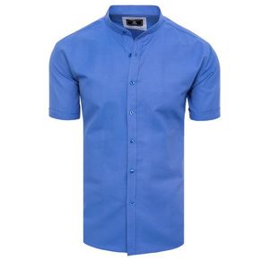 Pánská chrpově modrá košile Dstreet s krátkým rukávem obraz