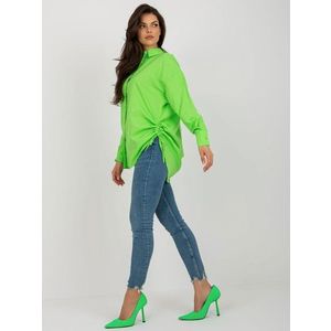 Světle zelená dámská oversize košile s límečkem obraz