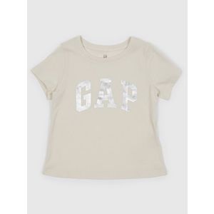 Krémové holčičí tričko Gap obraz