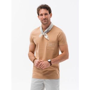 Ombre Men's cotton t-shirt with pocket print obraz