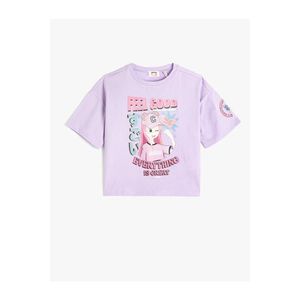 Koton T-Shirt Short Sleeve Anime Printed Crew Neck Cotton obraz