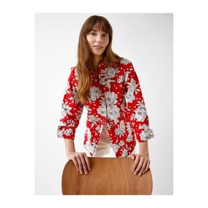 Košile s květinovým vzorem, dlouhý rukáv, bavlna obraz