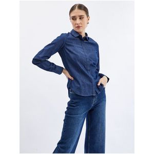 Orsay Tmavě modrá dámská džínová košile - Dámské obraz