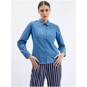 Modrá dámská džínová košile ORSAY obraz