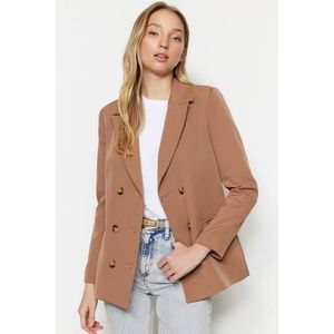 Trendyol Light Brown Regular Lined Woven Blazer Jacket obraz