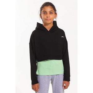 Slazenger Praying Girl's Sweatshirt Black / Green obraz