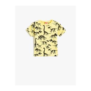 Koton tričko s krátkým rukávem a kulatým výstřihem s potiskem dinosaura obraz
