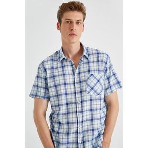 Koton Men's Green Checkered Shirt obraz