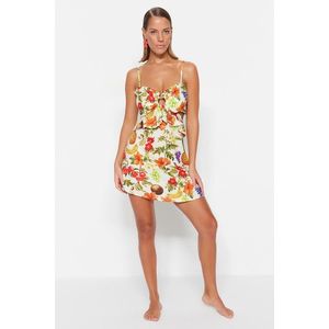 Trendyol mini plážové šaty s květinovým vzorem a doplňky obraz
