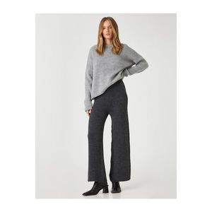 Koton pletené kalhoty, široké nohavice, elastický pas. obraz