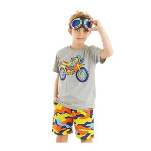 mshb&g Motocyklové maskovací tričko a kraťasy pro chlapce obraz