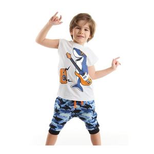 mshb&g Shark Boy T-shirt Capri Shorts Set obraz