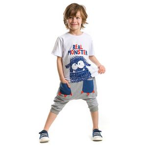 Denokids Chlapecké tričko Monster Pocket Capri Shorts Set obraz