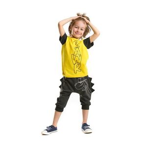 Denokids žebrované tričko Rawr pro chlapce a kraťasy Capri obraz