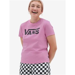 Růžové dámské tričko VANS WM FLYING V CREW TEE - Dámské obraz