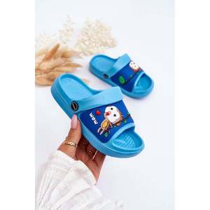Lehké dětské skluzavky Sandály se zvířecím motivem Modre Rico obraz