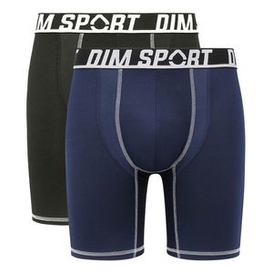 Sada dvou pánských sportovních boxerek v černé a tmavě modré barvě DIM SPORT LONG BOXER 2x obraz