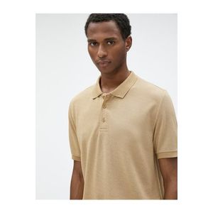 Koton Knoflíkové Slim Fit vzorované polo tričko s krátkým rukávem obraz